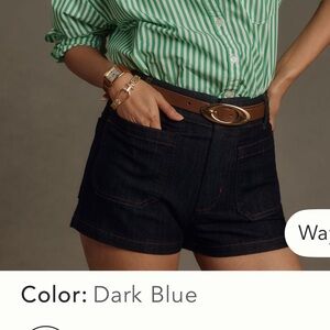 Anthropologie Colette Dark Denim Shorts size 26